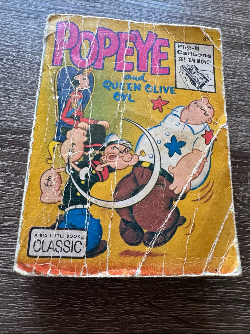Vintage Popeye & Queen Olive Oyl Big Little Book Classic Comic Book Collectible